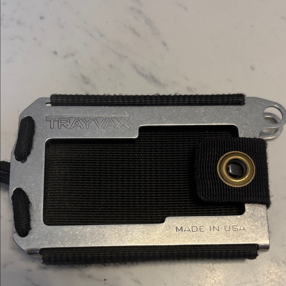 Trayvax Aluminum Minimalist Wallet in Black